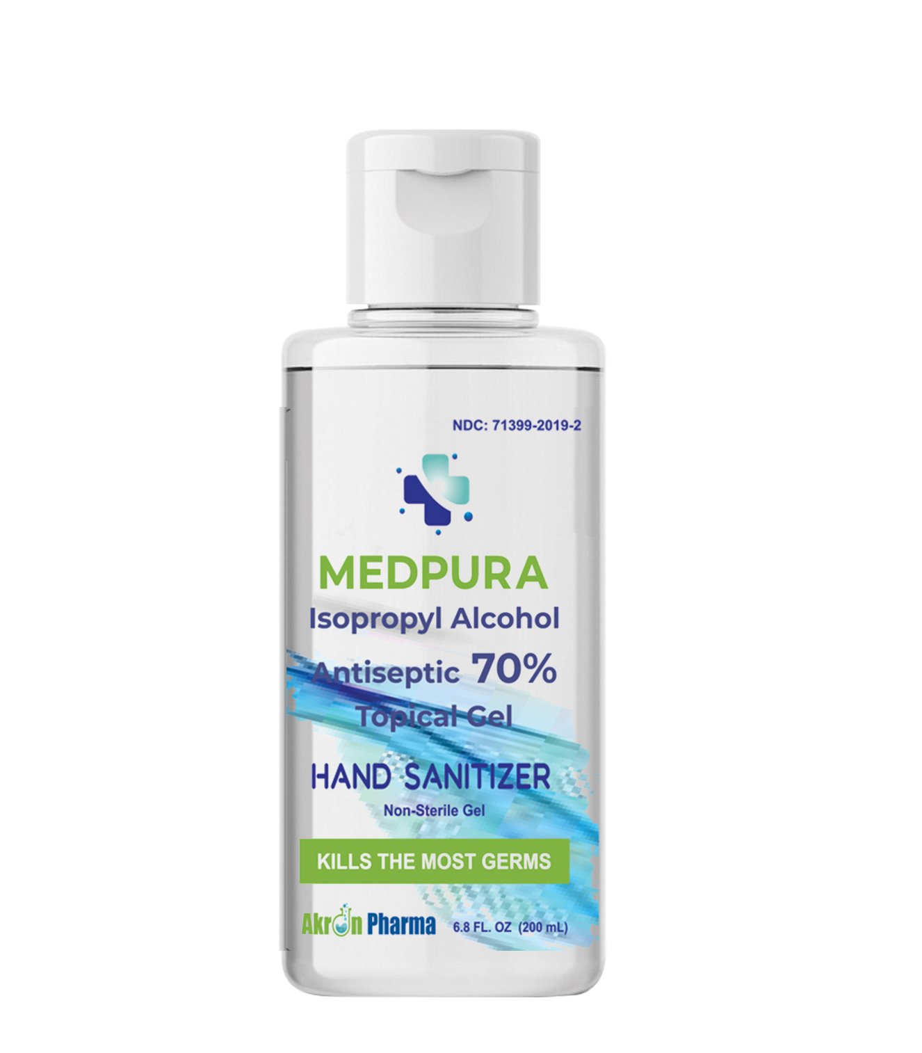 Medpura 70% Isopropyl Alcohol Antiseptic Topical Gel with moisturizer – 6.8 fl oz